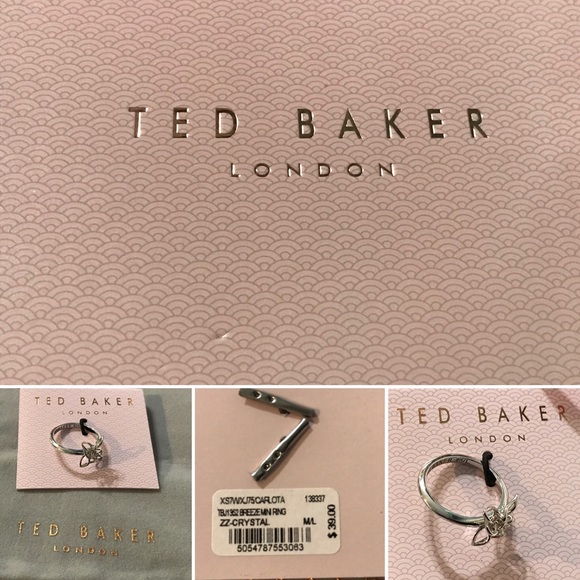 NWT Ted Baker London M/L Breeze Crystal Ring - Picture 1 of 8